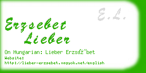 erzsebet lieber business card